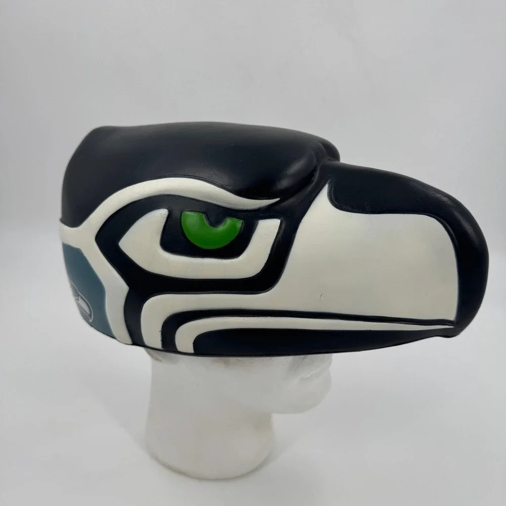 Foamheads Seattle Seahawks Hawkhead Hat Adult OSFM Blue Green‎ NFL Fan Gear